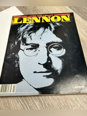 John Lennon Magazine 1990 •A Decade Later • Masters of Rock •Beatles Collectible